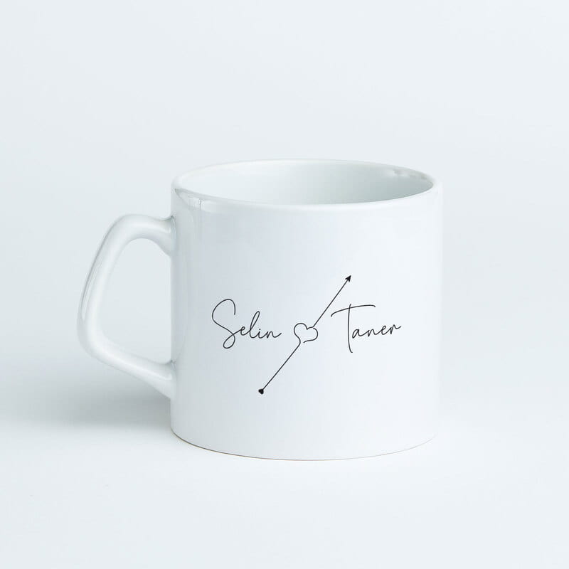 Minimalist İsim Baskılı Özelleştirmeli Kupa