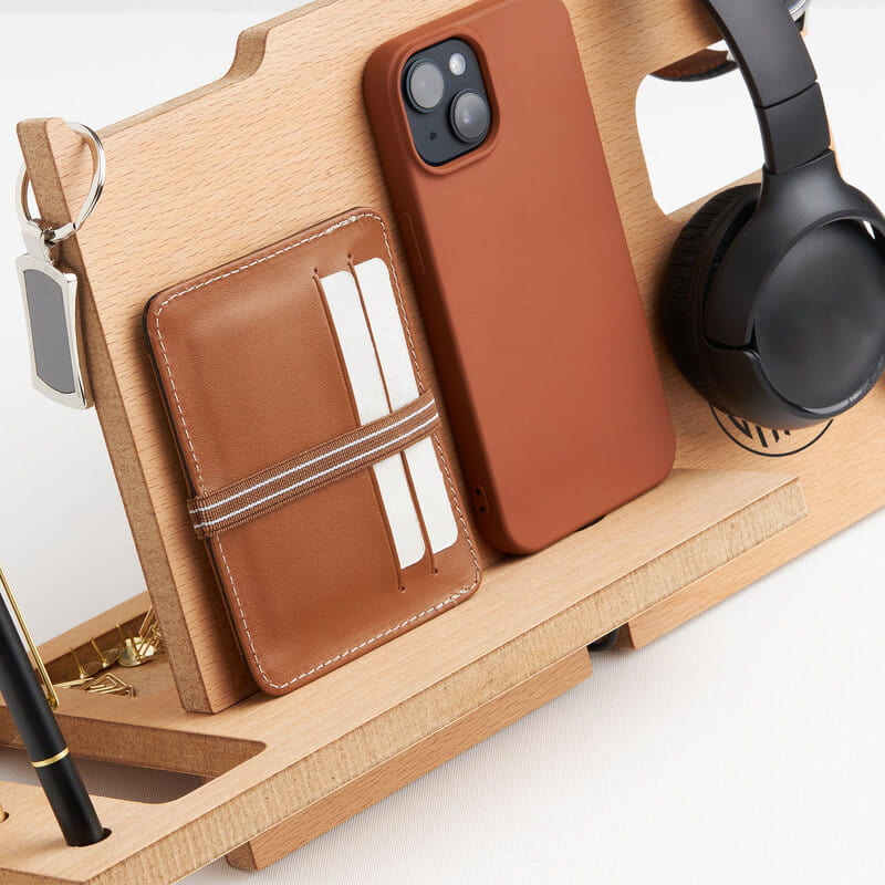 Monogram İsim Baskılı Kişiselleştirilebilir Masaüstü Organizer