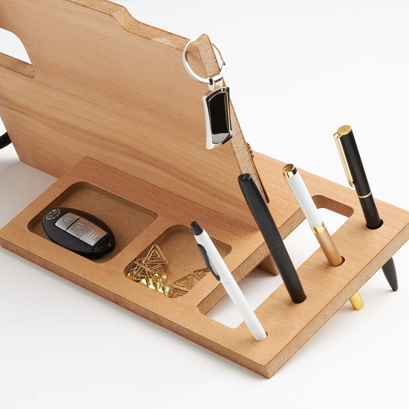 Monogram İsim Baskılı Kişiselleştirilebilir Masaüstü Organizer