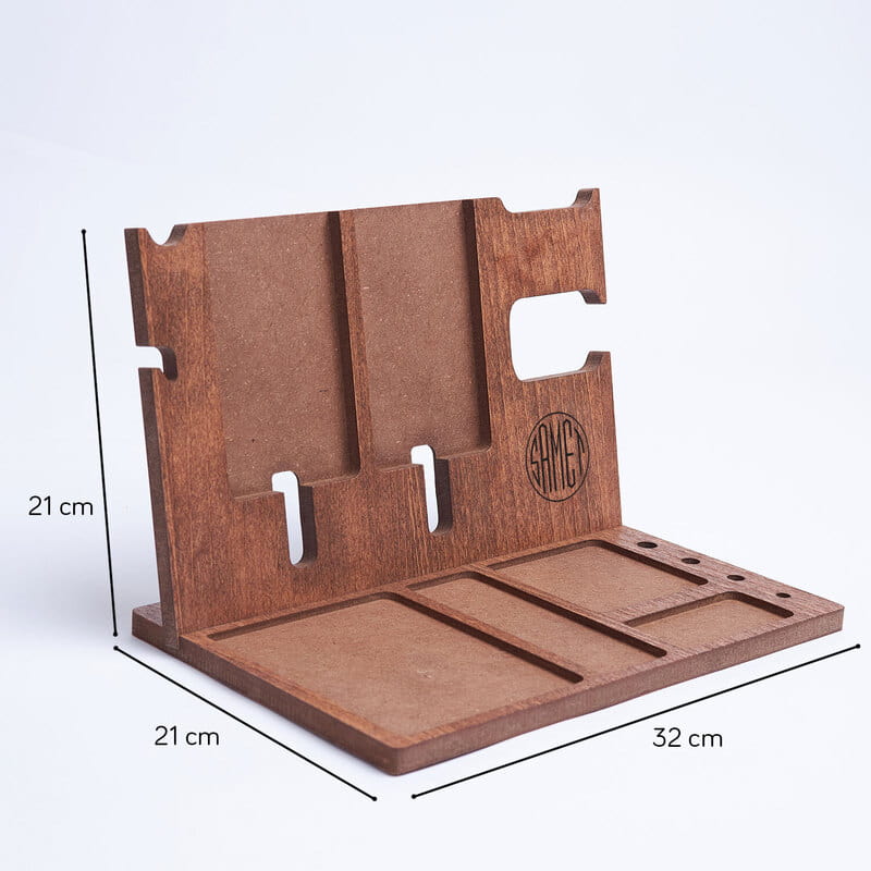 Monogram İsim Tasarımlı Masaüstü Organizer