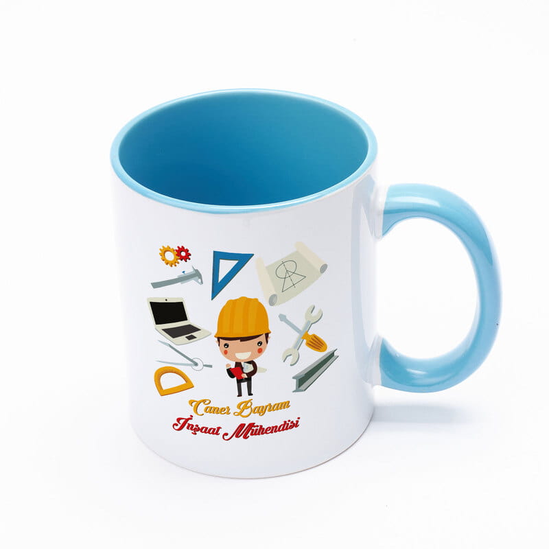 Mühendislere Özel Hediyelik Renkli Kahve Kupası