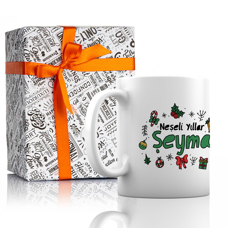 Neşeli Yıllar Tasarımlı İsme Özel Kupa Bardak