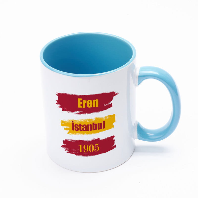 Sarı Kırmızı Renkli Taraftar Kahve Kupası