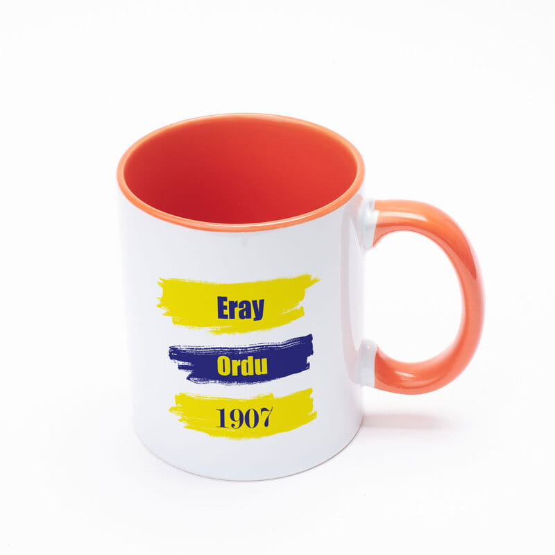 Sarı Lacivert Renkli Taraftar Kahve Kupası