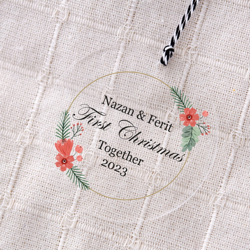 Şeffaf Görünümlü Akrilik Yılbaşı Ağacı Süsü