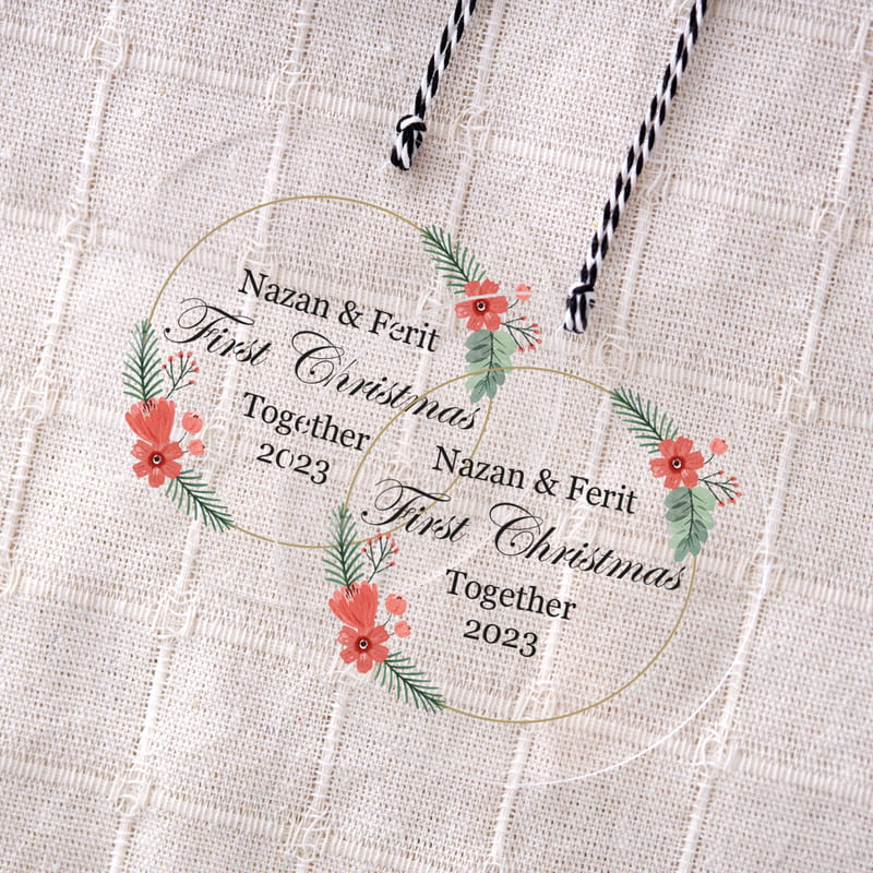 Şeffaf Görünümlü Akrilik Yılbaşı Ağacı Süsü