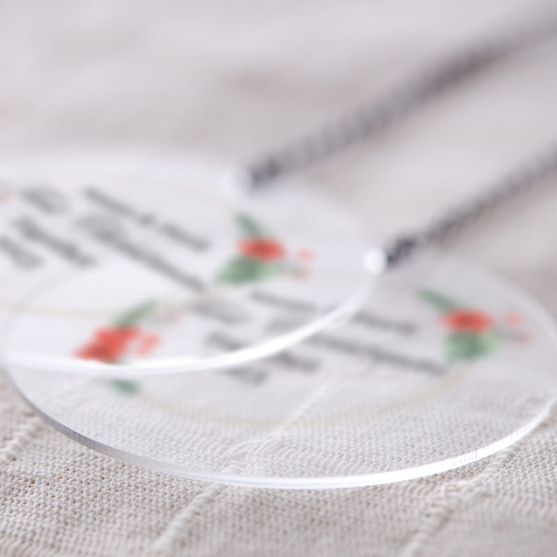 Şeffaf Görünümlü Akrilik Yılbaşı Ağacı Süsü