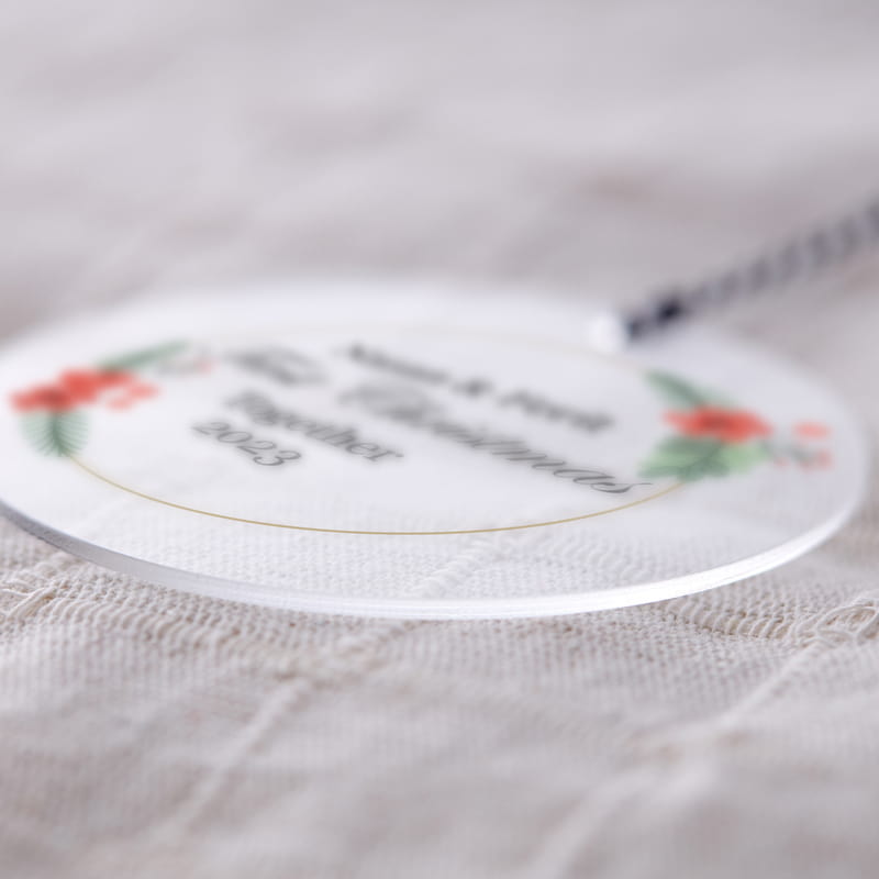 Şeffaf Görünümlü Akrilik Yılbaşı Ağacı Süsü