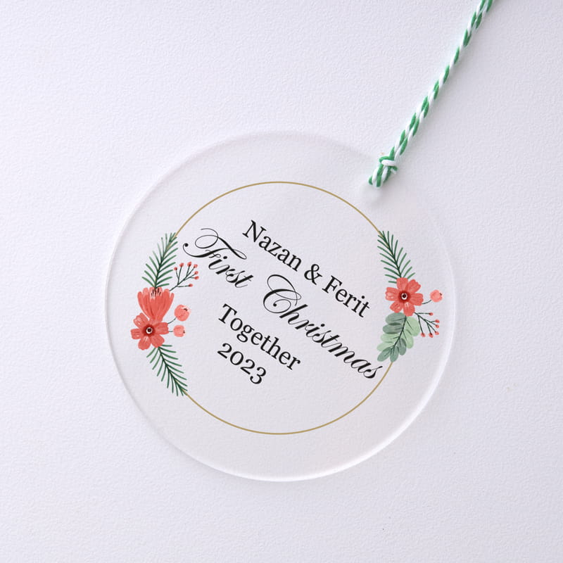 Şeffaf Görünümlü Akrilik Yılbaşı Ağacı Süsü