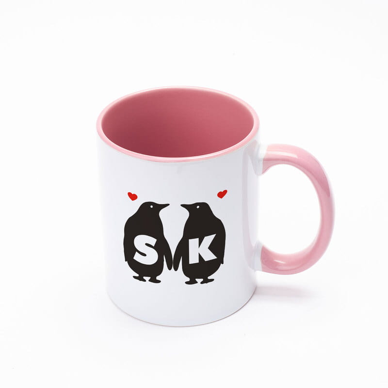 Sevgili Penguenler Renkli Kupa