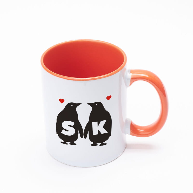 Sevgili Penguenler Renkli Kupa