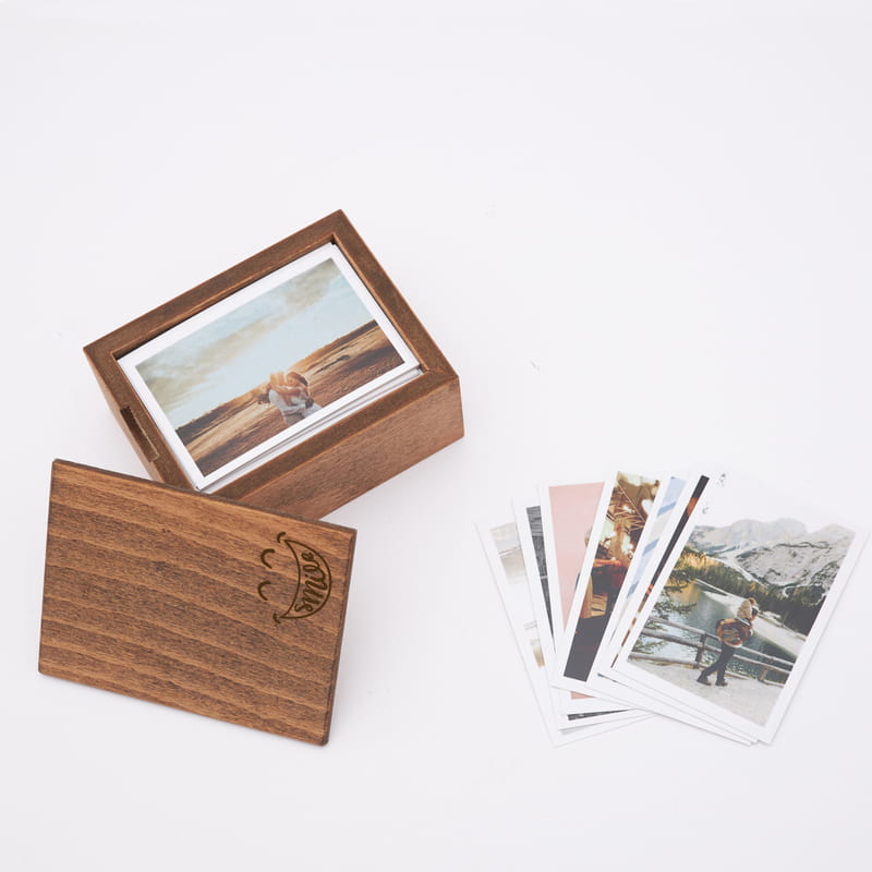 70 Fotoğraflı Smile Ahşap Fotoğraf Kutusu