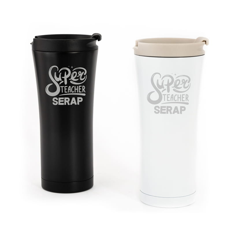 Süper Öğretmen Tasarımlı Kişiye Özel Çelik Termos