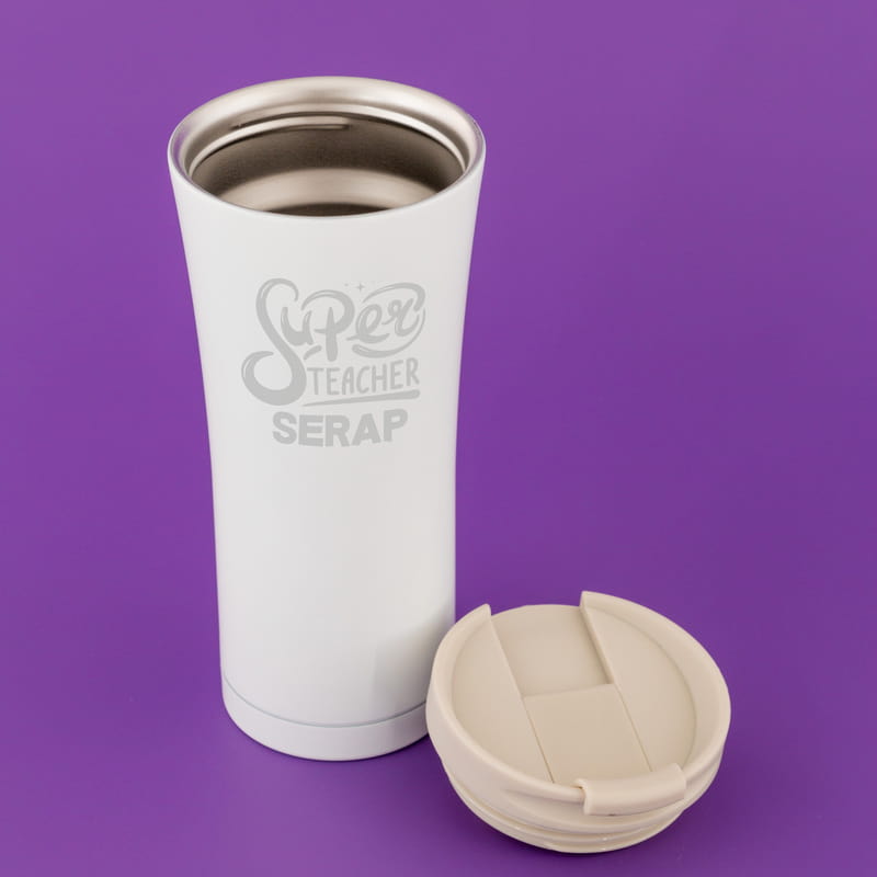 Süper Öğretmen Tasarımlı Kişiye Özel Çelik Termos