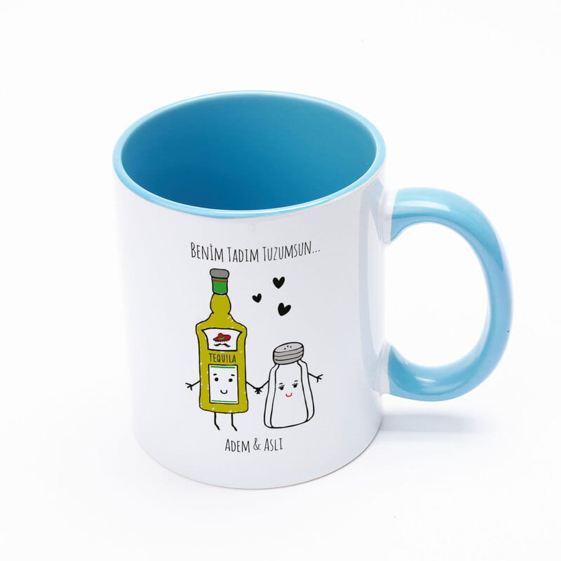 Tadım Tuzum Sevgiliye Hediye Renkli Kahve Kupası