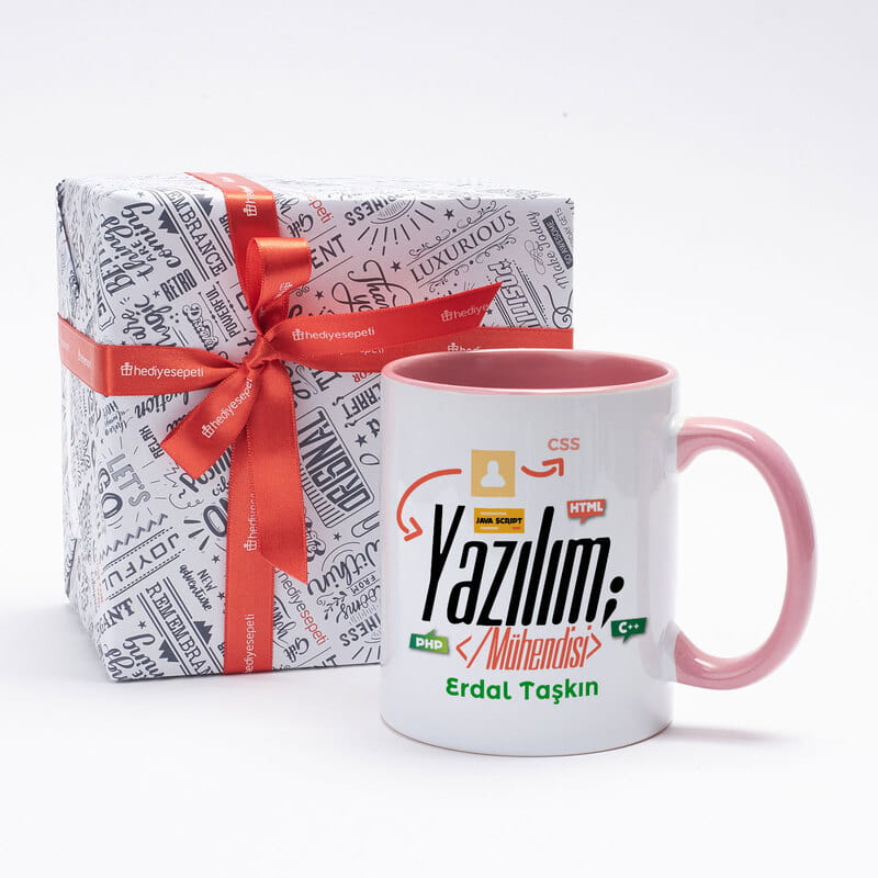 Yazılım Mühendisine Hediye Kişiye Özel Renkli Kupa