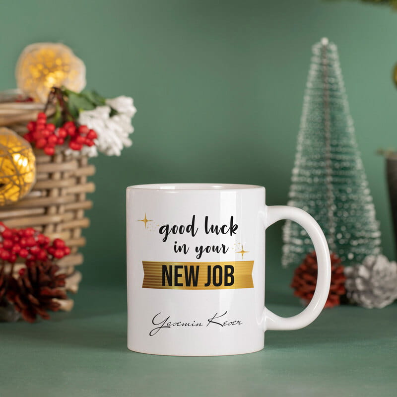 Yeni İş Hediyesi İsme Özel Porselen Kupa