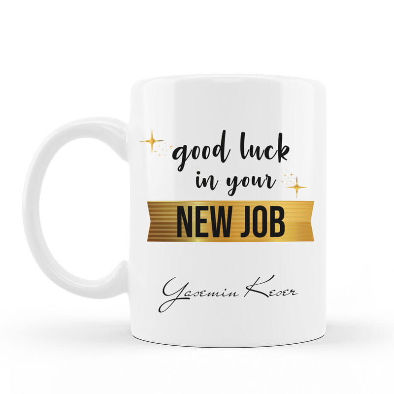 Yeni İş Hediyesi İsme Özel Porselen Kupa