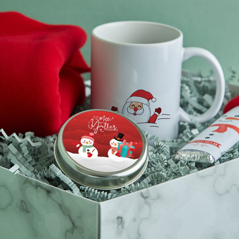 Yeni Yıl Konseptli Yılbaşı Hediye Kutusu