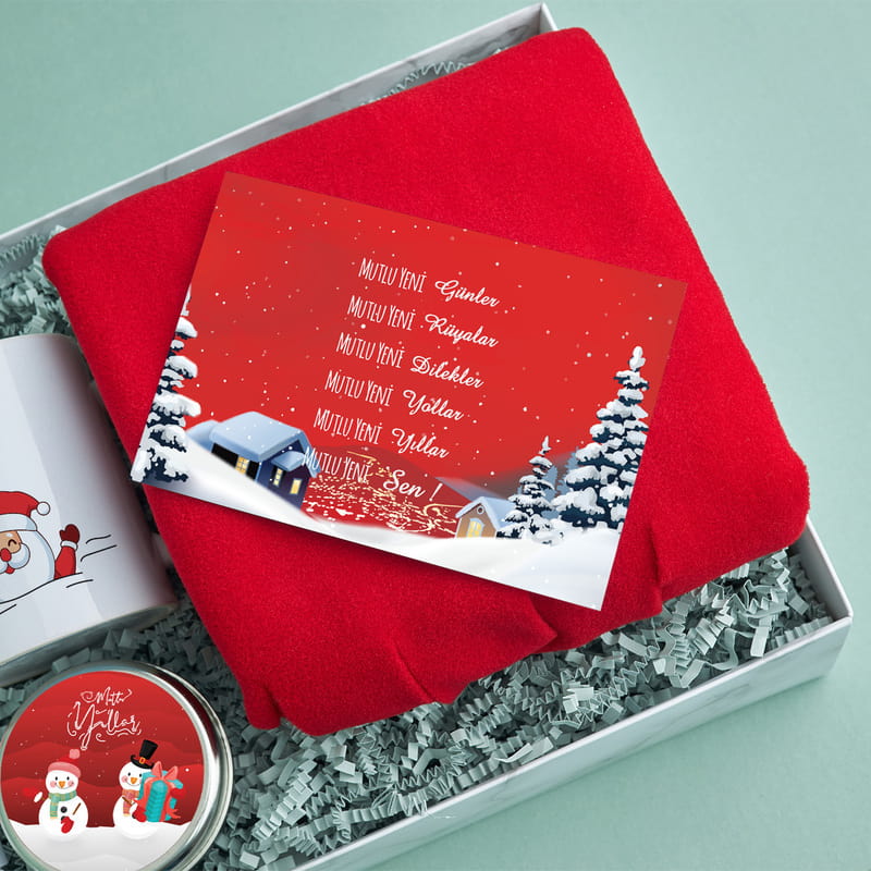 Yeni Yıl Konseptli Yılbaşı Hediye Kutusu