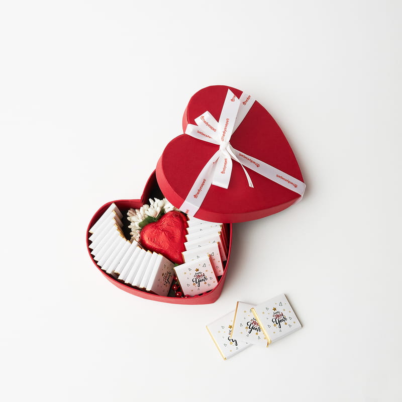 Yılbaşı Konsept Tasarımlı Çikolata Hediye Kutusu