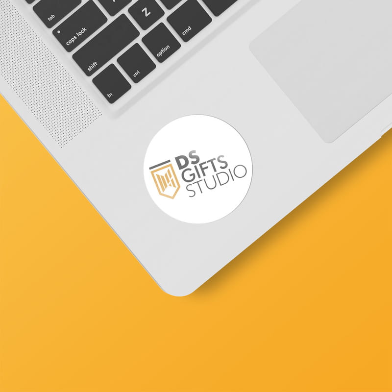 Yuvarlak Kesim Logo Baskılı 15 Adet Sticker Seti