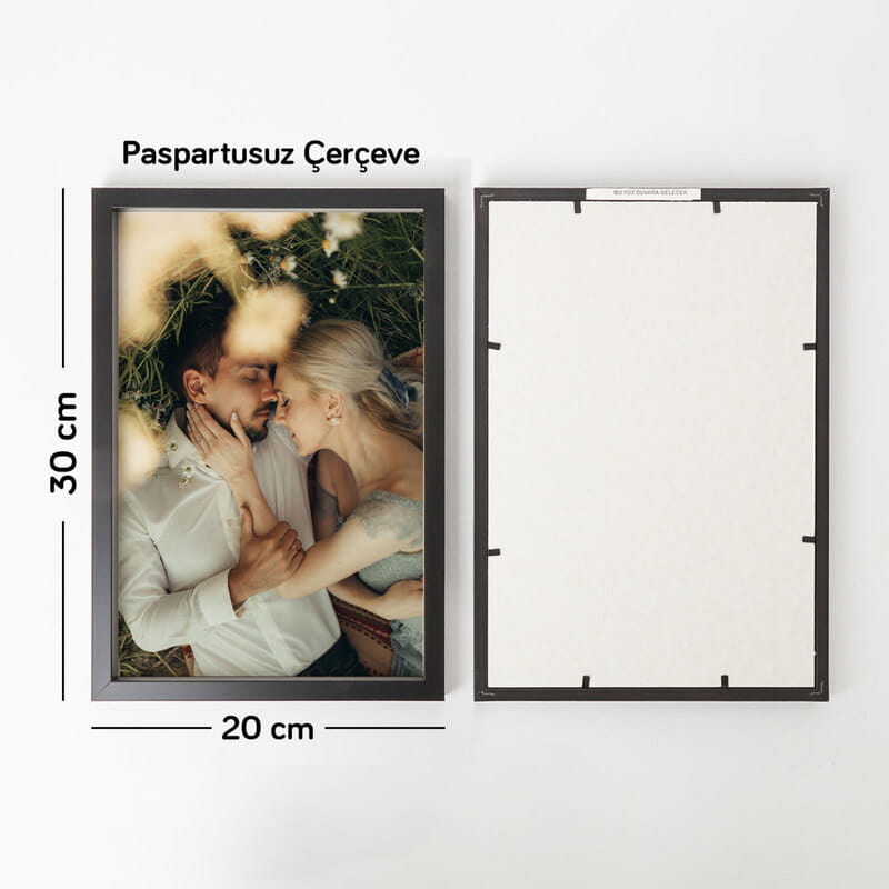 2'li Set Kişiye Özel Fotoğraflı Siyah Çerçeve - 20x30
