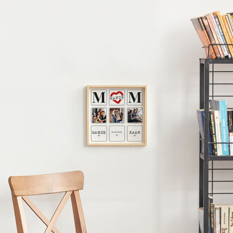 Anneye Hediye Kişiye Özel Dekoratif Ahşap Tablo