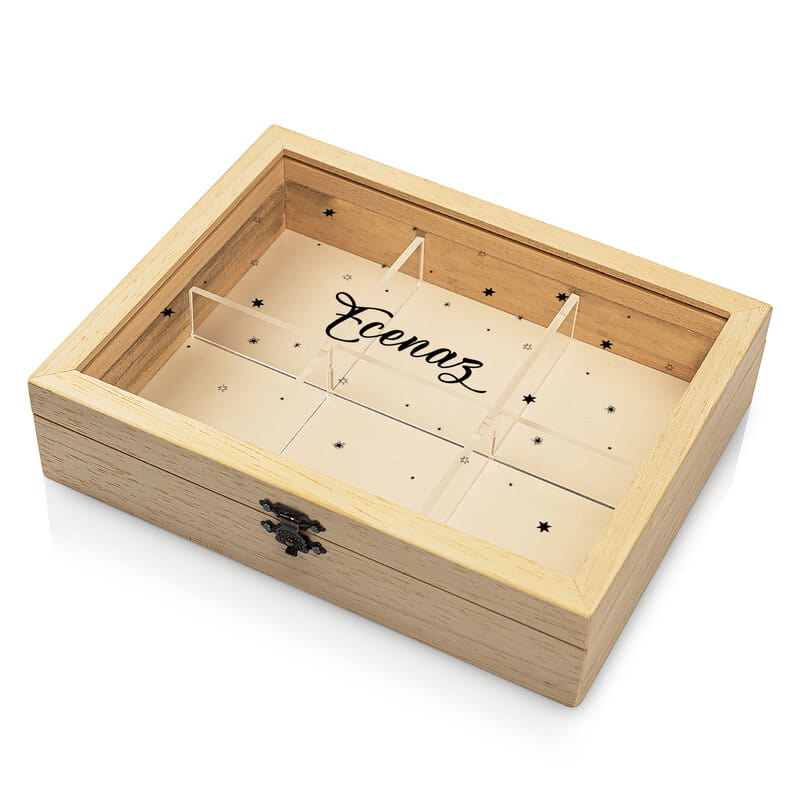Arkadaşa Hediye Ahşap Takı Kutusu - Kişiye Özel Aksesuar Düzenleyici