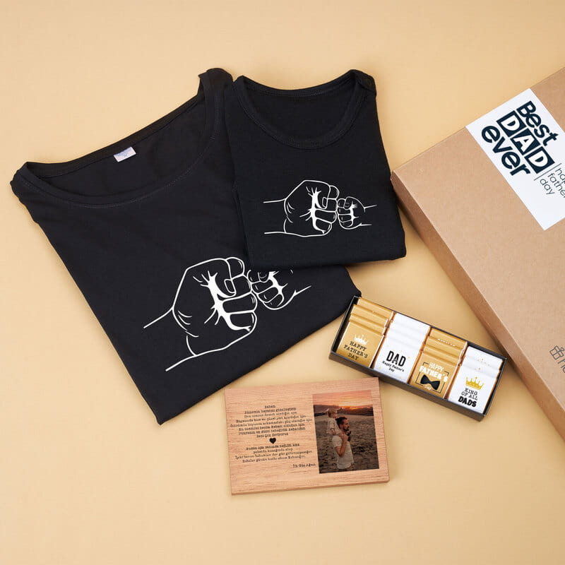 Baba Bebek Kombini Konseptli Babalar Günü Hediye Kutusu