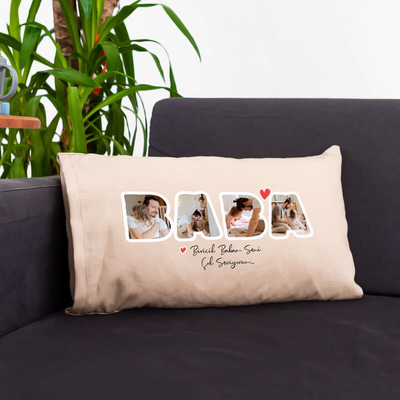Baba Fotoğraf Özelleştirmeli Bel Yastığı