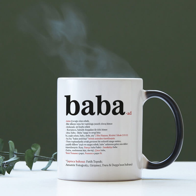 Baba Tanımı Tasarımlı Sihirli Kupa