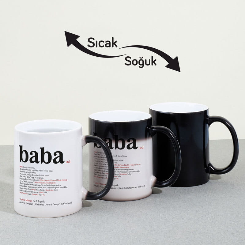 Baba Tanımı Tasarımlı Sihirli Kupa