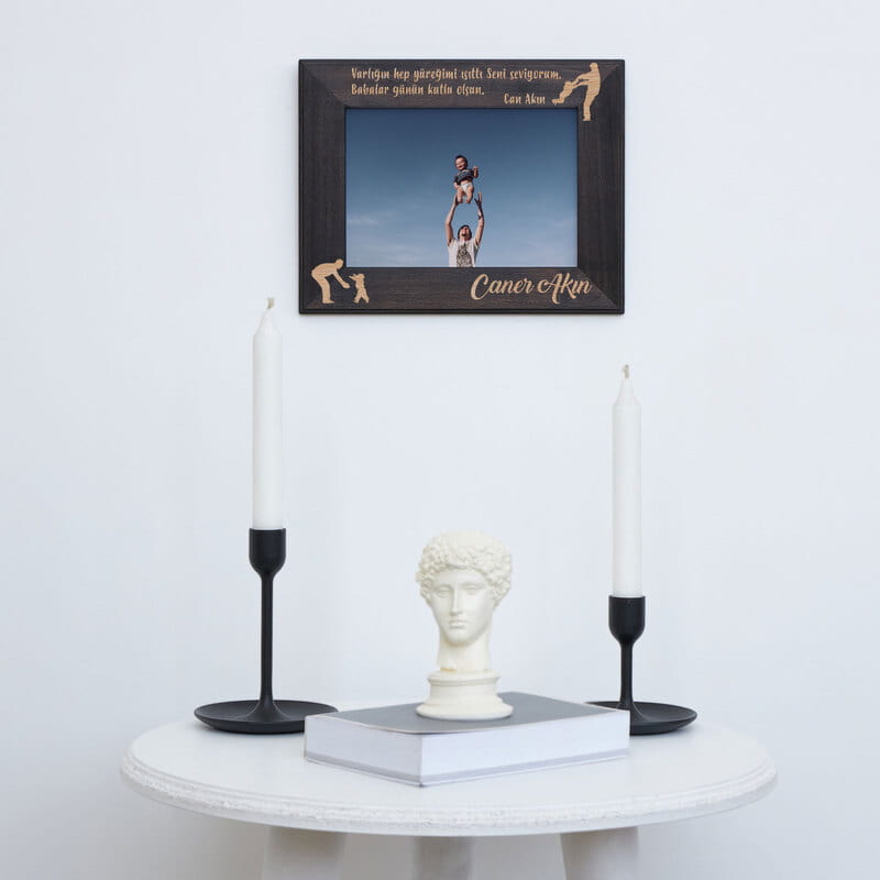 Babalar Günü Hediyesi Ahşap Çerçeve