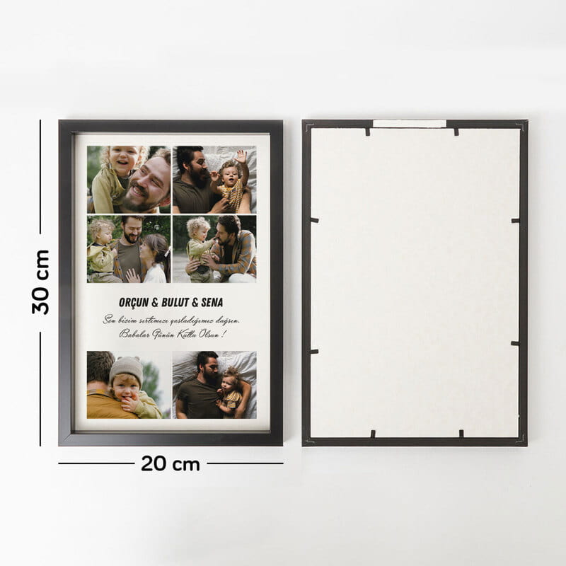 Babam ile En Güzel Anlarımız Mesaj ve Fotoğraf Baskılı Çerçeve