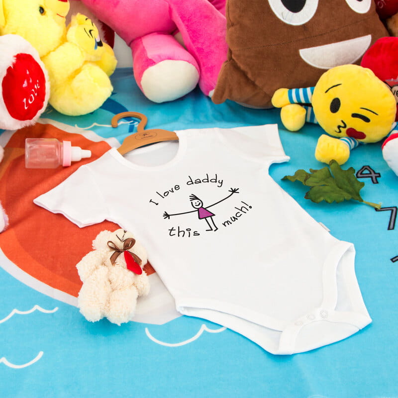 Babamı Bu Kadar Seviyorum Tasarımlı Bebek Body