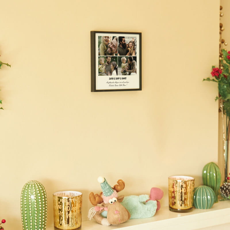 4 Fotoğraf Kolajlı Yapışkan Çerçeve