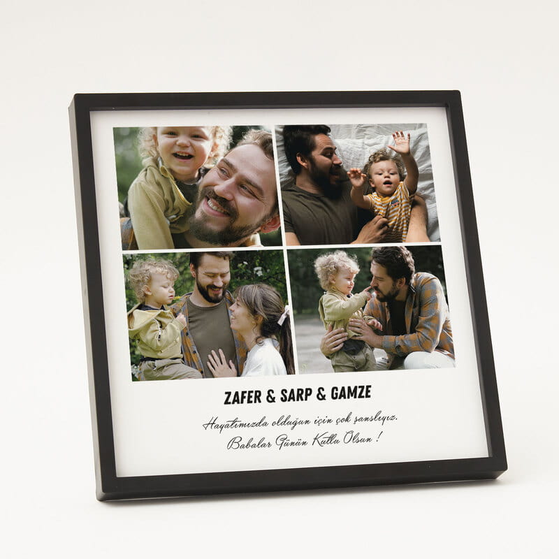 4 Fotoğraf Kolajlı Yapışkan Çerçeve