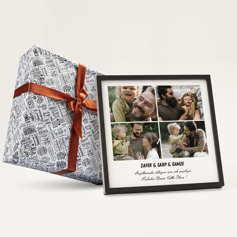 4 Fotoğraf Kolajlı Yapışkan Çerçeve