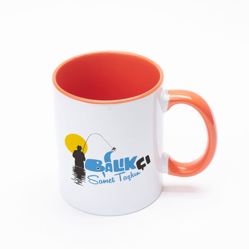 Balık Tutmayı Sevenlere Hediye Renkli Kupa