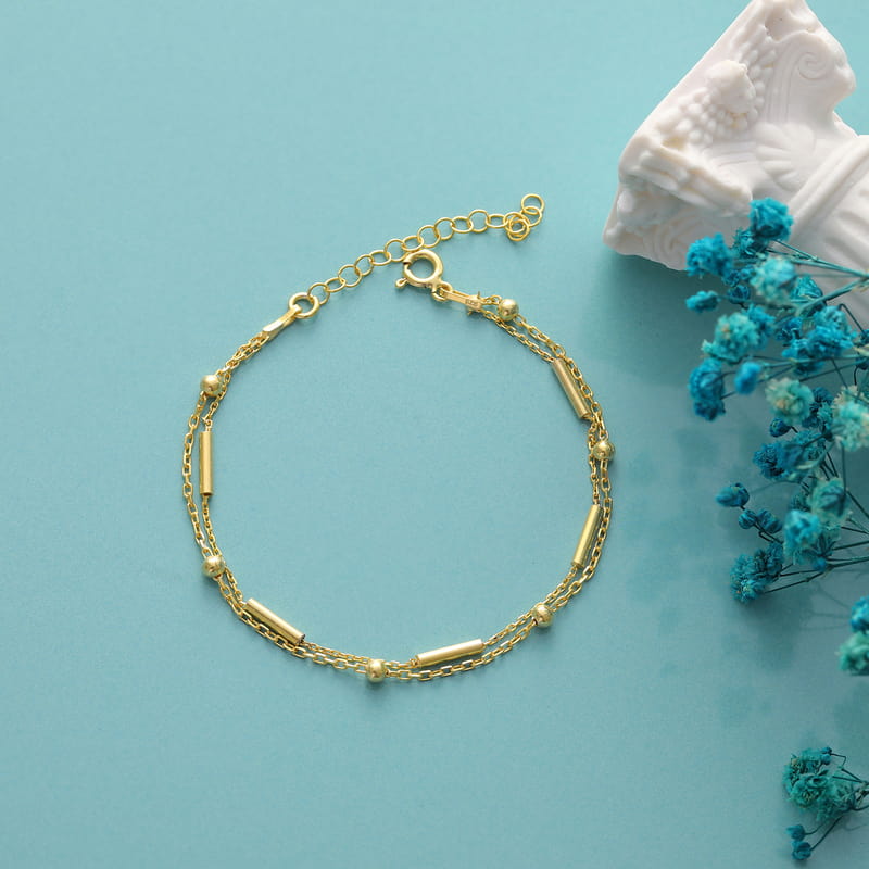 Çiftli İtalyan Zincirli Kadın Gümüş Bileklik