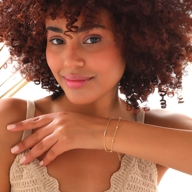 Çiftli İtalyan Zincirli Kadın Gümüş Bileklik