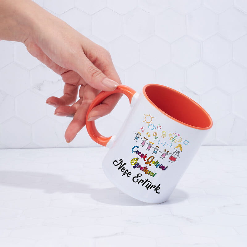 Çocuk Gelişimi Öğretmenine Renkli Kahve Kupası