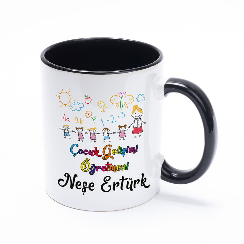 Çocuk Gelişimi Öğretmenine Renkli Kahve Kupası