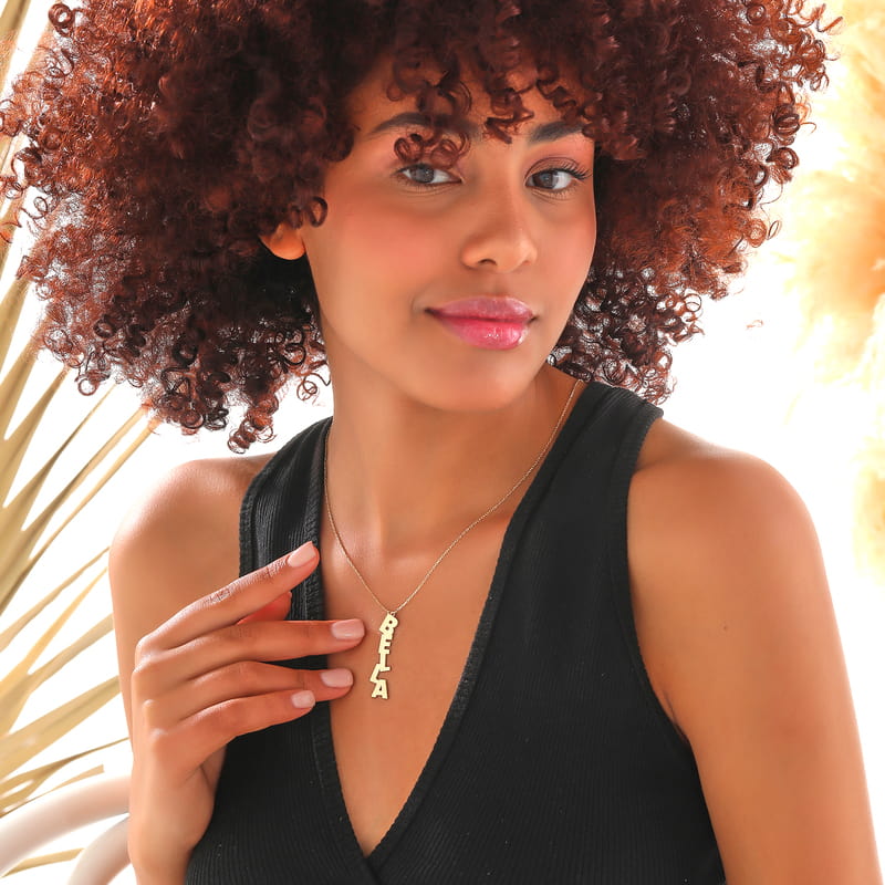 Dağınık Yazı Stili İsimli Gümüş Kolye