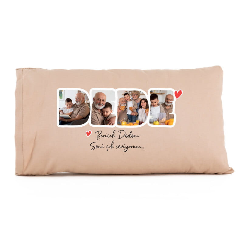 Dede Yazılı Fotoğraf ve Mesajlı Bel Yastığı