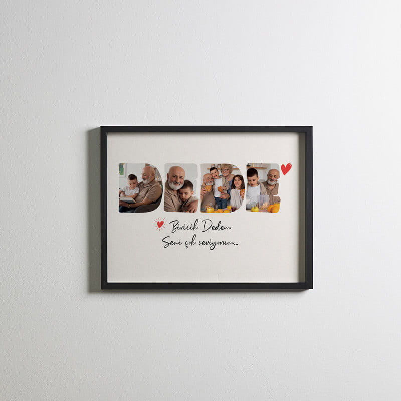 Dede Yazılı Kişiye Özel Fotoğraflı Çerçeve