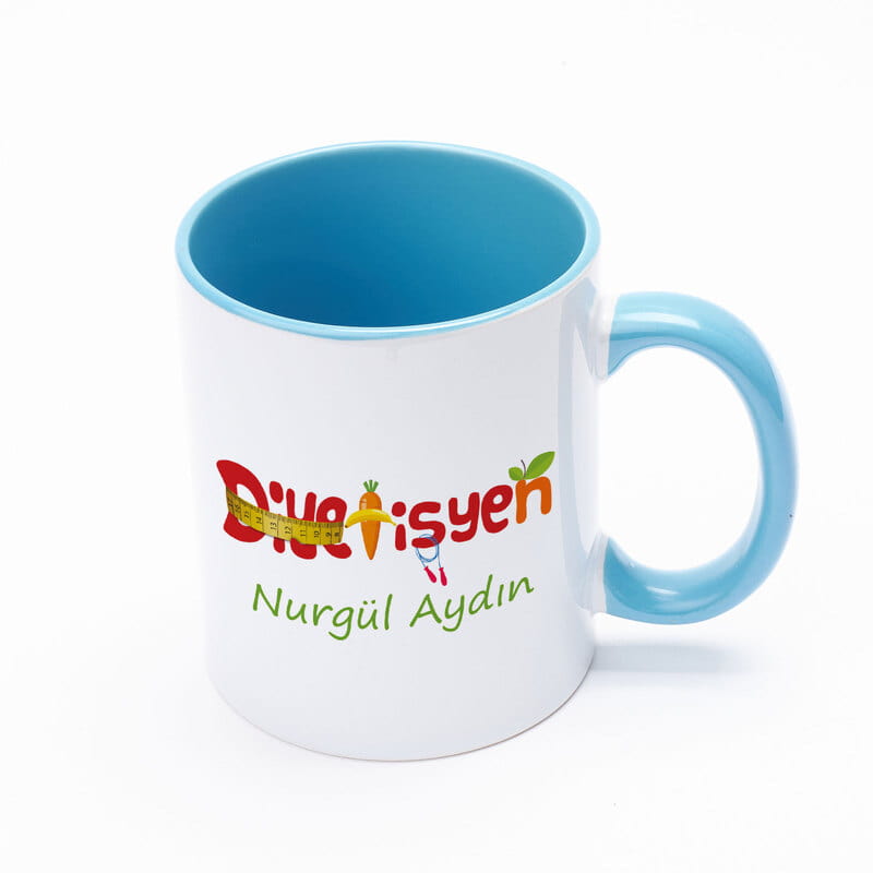 Diyetisyene Hediye Renkli Kahve Kupası