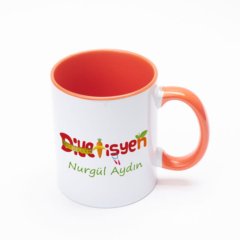 Diyetisyene Hediye Renkli Kahve Kupası