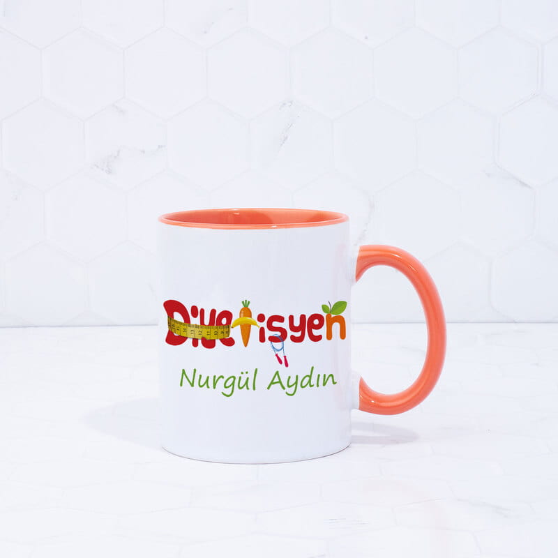 Diyetisyene Hediye Renkli Kahve Kupası
